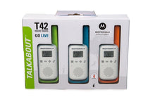 Load image into Gallery viewer, Motorola Talkabout T42 Walkie Talkie Triple Pack Packaging