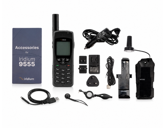 Iridium 9555 USB-C Satellite Phone + Accessorry Kit With SIM Card