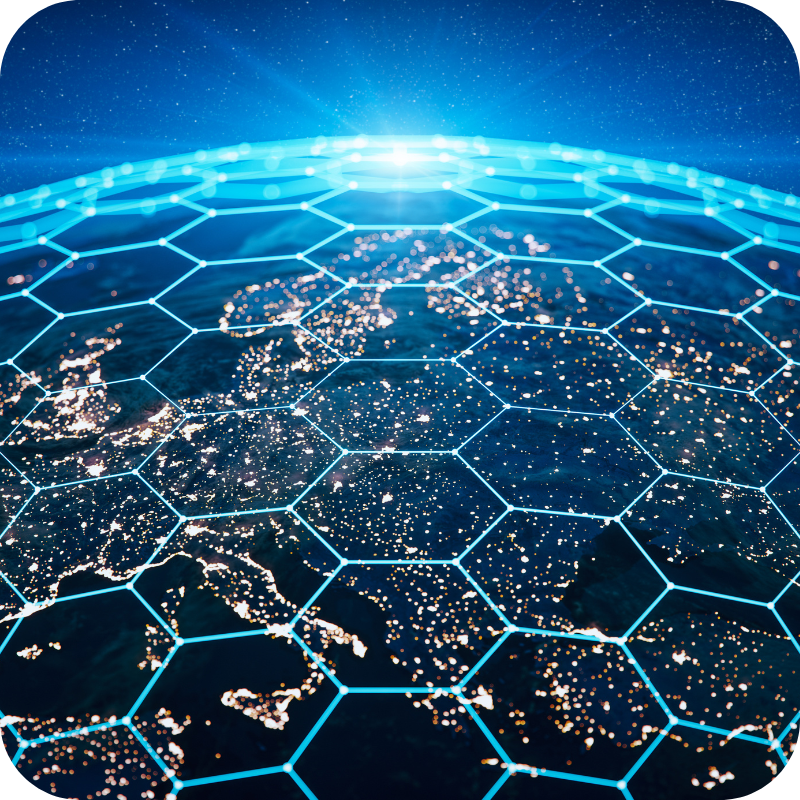 GEO + LEO coverage illustration