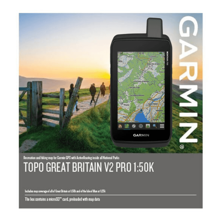 Garmin Montana 700i with TOPO Great Britain Pro v2 1:50K - GTC